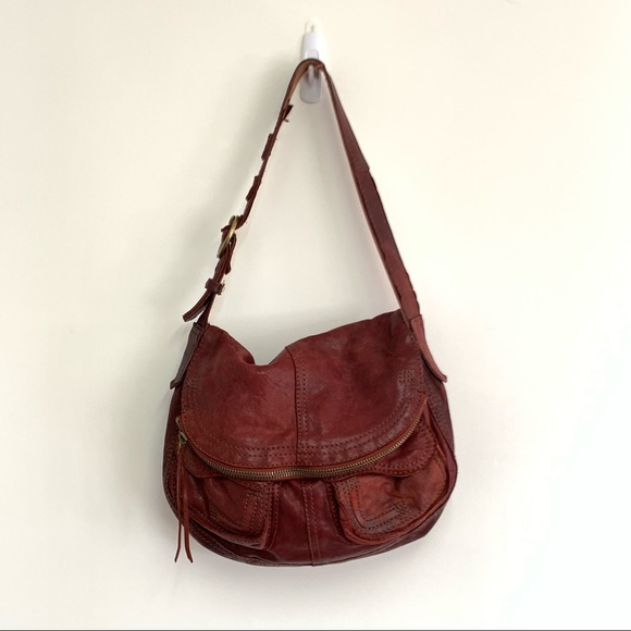 Lucky Brand Bags Lucky Brand Leather Burgundy Hobo Bag Poshmark
